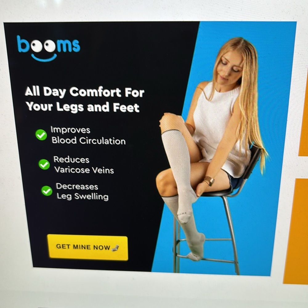 Booms  20-30 MmHg  Open toe Unisex Compression Socks 2XL Nude NWT